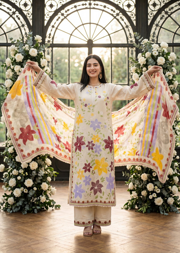 Bint e Libaas Premium Cotton Embroidered Ladies Suit – Elegant & Comfortable