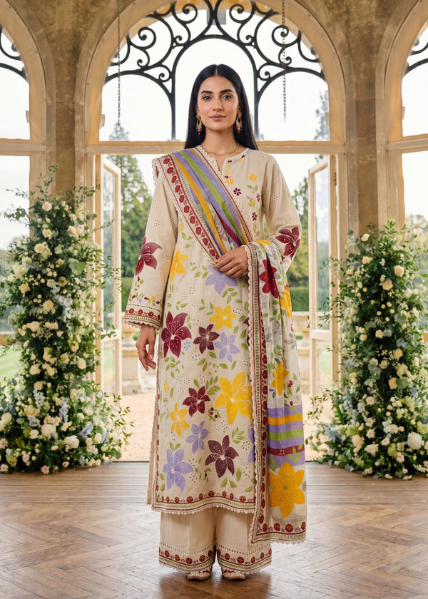 Bint e Libaas Premium Cotton Embroidered Ladies Suit – Elegant & Comfortable