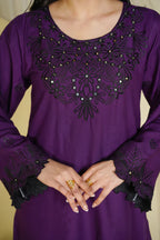 Bint e Libaas Royal Amethyst Daily Wear 3 Piece Kurta Set
