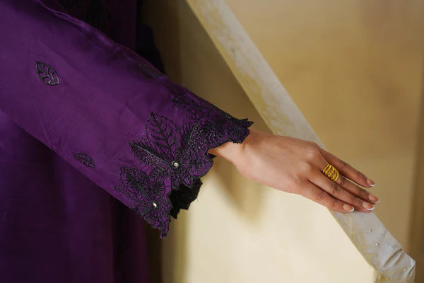Bint e Libaas Royal Amethyst Daily Wear 3 Piece Kurta Set