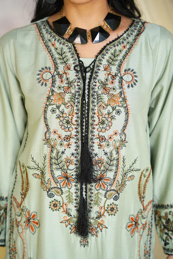 Bint e Libaas Premium Linen Embroidered Suit