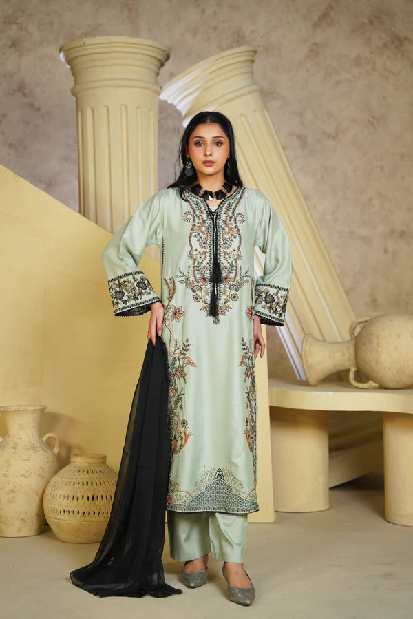 Bint e Libaas Premium Linen Embroidered Suit