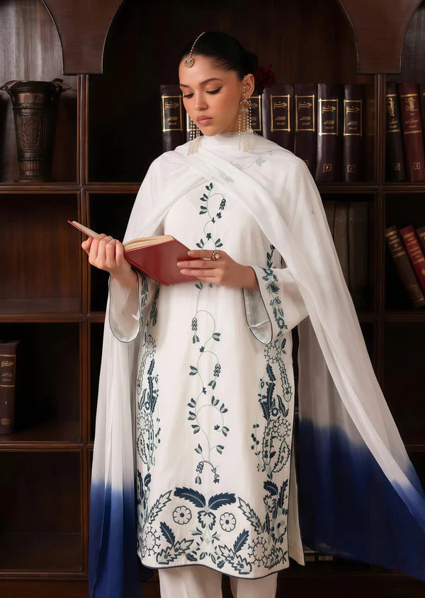Bint e Libaas Luxury 3 Piece Linen Embroidered Suit