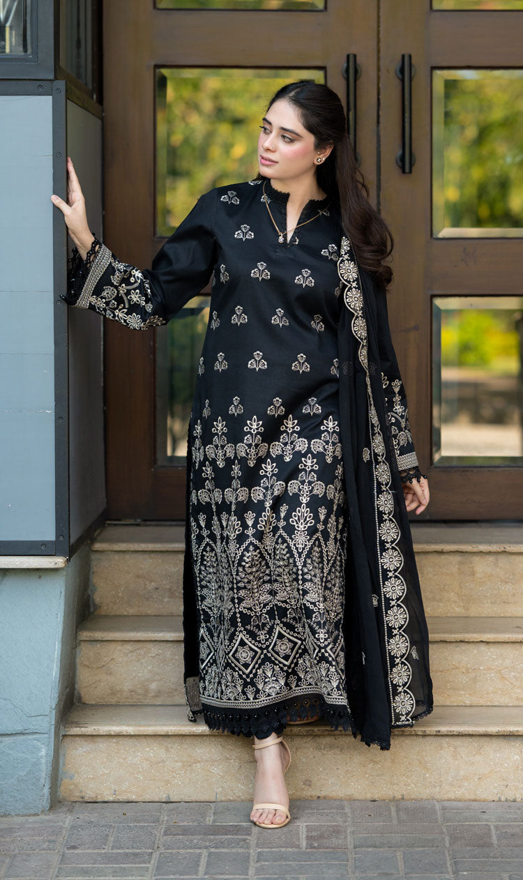 Black Embroidery 3pcs